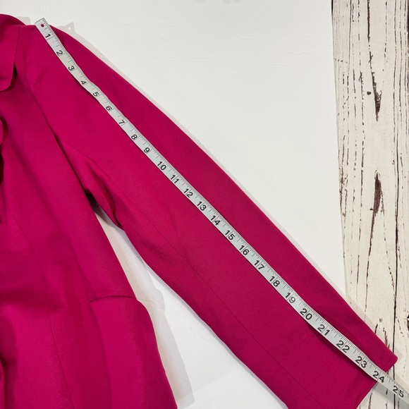 Madison Fuchsia Ruffled Blazer Small - Picture 8 of 9